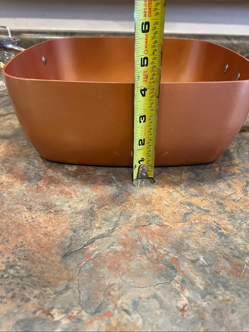 COPPER CHEHEF Brown Nonstick Covered Saucepan